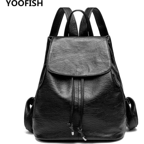 2020 New Fashion Women Backpack High Quality PU Leather Casual Backpacks for Teenage Girls Female School Shoulder Bag XZ-208