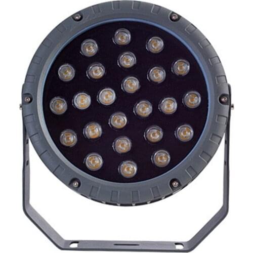 24W LED floodLight AC85-265V/DC24V IP65 Cast light DMX512 RGB Changeable LED Spotlight for Building park scenic ligthing