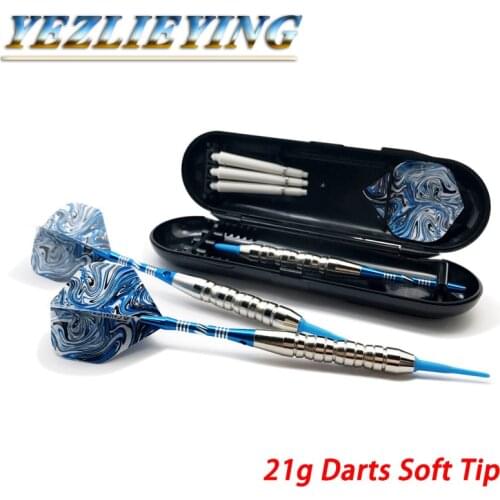 3Pcs Professional Darts 21g Soft Tip darts with 3 Plastic shaft Dart Flights Aluminum shaft Electronic Dardos