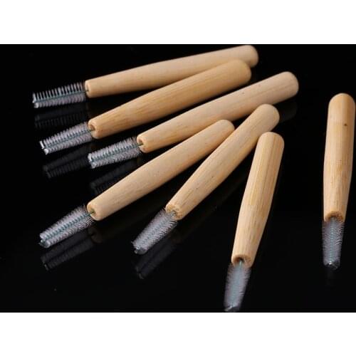 30pcs Bamboo Handle Interdental Brushes Denta Floss Interdental Cleaners Teeth Brush Toothpick Oral Care Tool