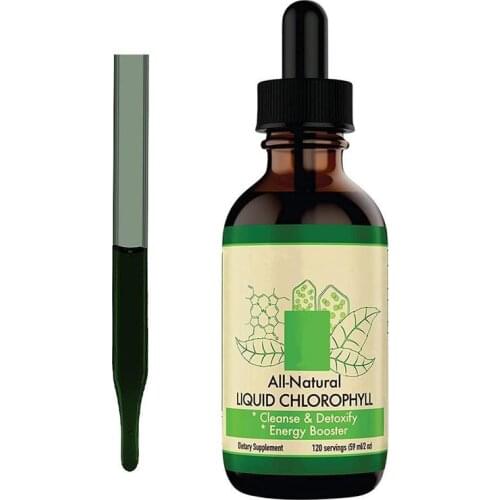 Chlorophyll Liquid Drops All-Natural Concentrate Energy Booster Digestion and Immune System Supports Internal Deodorant