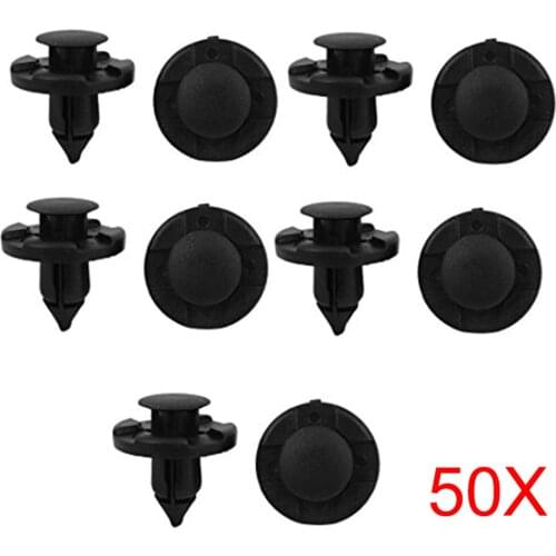 50Pcs Auto Fastener 8.2mm Hole Nylon Bumper Fender Trim Grille Interior/Exterior Clips For KIA Car Styling Rivets 0G032-50037-A