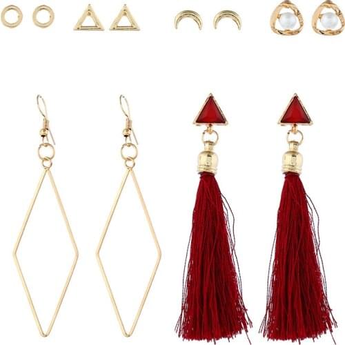 Bohemian Earrings Fashion Creative New Tassel Flower Earrings New Long Net Red Temperament Womens Earrings Earings Christmas