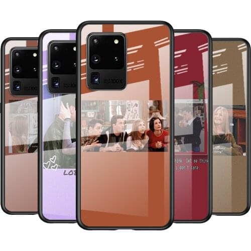 Tempered Glass Cover Friends TV Lockscreens For Samsung Galaxy S21 Ultra Plus 5G M51 M31 M21 Shockproof Shell Phone Case