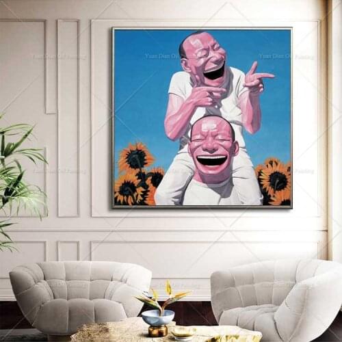 Two Funny Man Southeast Asia Living Room Restaurant Interior Decoration Picture Wall Art Hand Painted Oil Painting