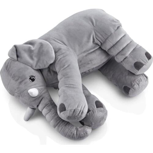 Sleeping Friend Gray Big size Elephant Figure Soft Quality Baby Casual Comfortable Pillow Baby Accessories Decorative Soft