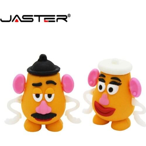 JASTER Promotion cartoon potato sir Flash drive pen drive usb 2.0 Memory stick 32g/16g/8g/4g fashion Creative U disk free deli