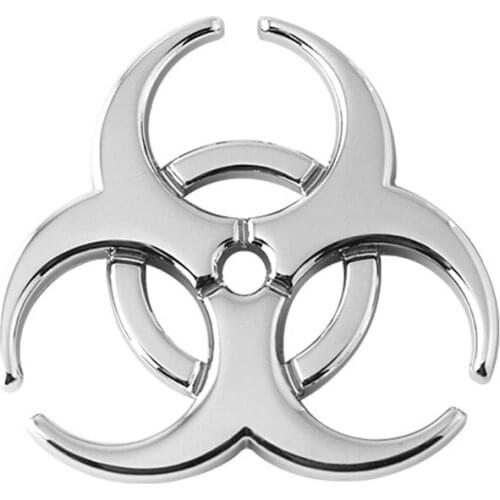 3D Metal Protective Umbrella Sticker Biohazard Badge Emblem Logo Car Side Fender Rear Trunk For Peugeot Suzuki Mitsubishi Jeep