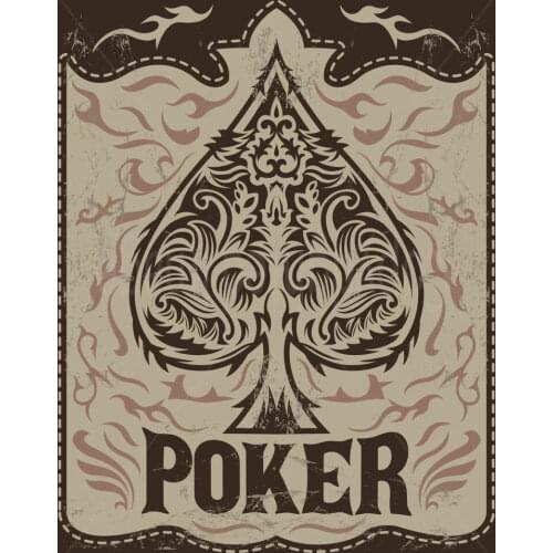 POKER` METAL TIN SIGN POSTER WALL PLAQUE