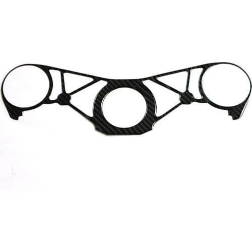 Carbon Motorcycle Decal Pad Triple Tree Top Clamp Upper Front End Car Stickers Decals For YAMAHA YZF R1