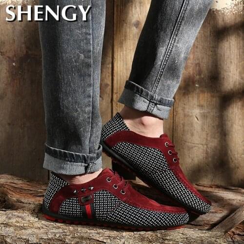 Mens Casual Single Shoes Breathable Loafers Lightweight Driving Men Footware Flats Lace Up Walking Sports Shoes
