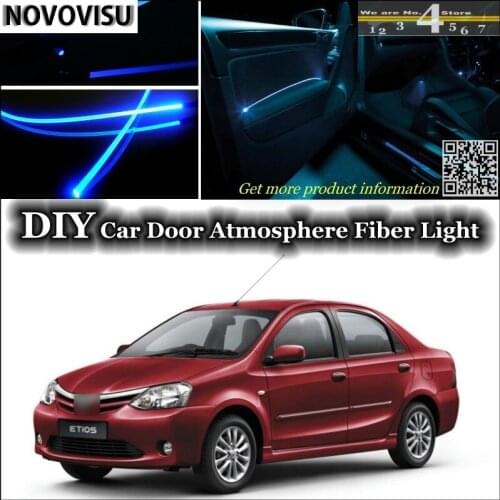 NOVOVISU For Toyota Innova interior Ambient Light Tuning Atmosphere Fiber Optic Lights Inside Door Panel illumination Tuning