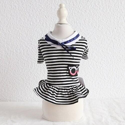 Spring Summer Cotton Striped Couple Pet Clothes Dog Clothes Cat Skirt 2020 New одежда для собак ropa para perro disfraz perro