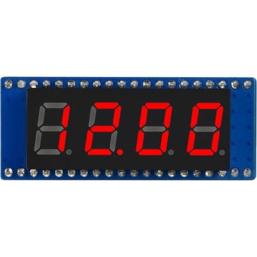 Pico-8SEG-LED,4-digit 8-segment Display Module for Raspberry Pi Pico, SPI-compatible