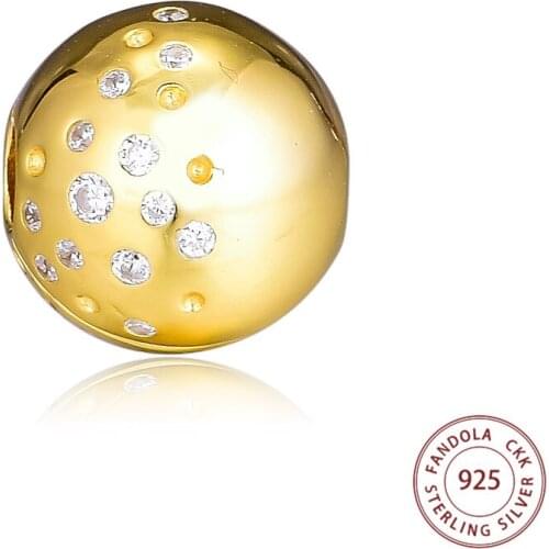 Authentic 925 Sterling Silver Beads Scattered Sparkling Clip Charms Fit Original Pandora Bracelet Women DIY Jewelry Gift Kralen