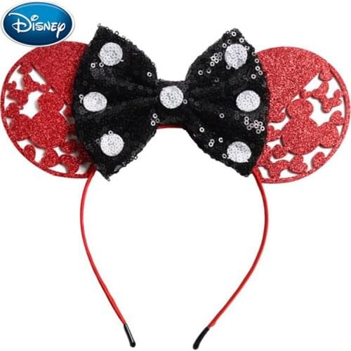 Disney Festival Mouse Ears Headbands Valentine/Christmas Hair Bow Hairband For Girls Women Party Hair Accessories Headwear