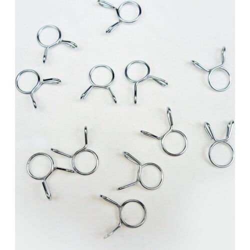 Motorcycle Fuel Line Hose Tubing Spring Clips Clamp 9mm (20 pieces )