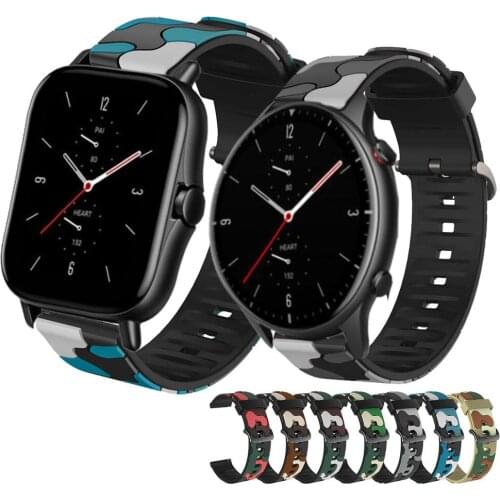 20mm 22mm Sport Fashion Silicone Watchband For Huami Amazfit GTR 2 2E Strap Bracelet for Amazfit GTS 2 2E Accessories Wristband