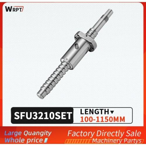 SFU3210 RM3210 Ball screw 100mm-1150mm lead 10mm+end machiend for BK25 BF25+ball nut for cnc parts