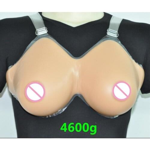 Silicone Fake False Breast crossdresser silicone breast form silicone breast chest prosthesis 4600g H/HH Free shipping