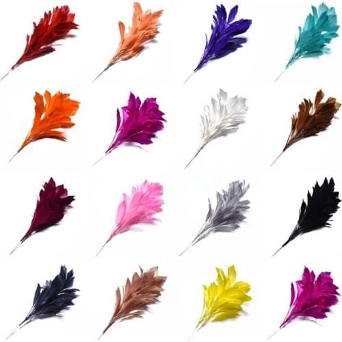 Wholesale length about 30CM goose feather wedding brooch feathers flower headdress feathers for crafts wedding party decoration