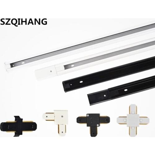 Top 1M LED track rail,Track light rail connectors,Universal rails,Aluminum track,lighting fixtures,2-wire , L, I ,T,+ Connectors