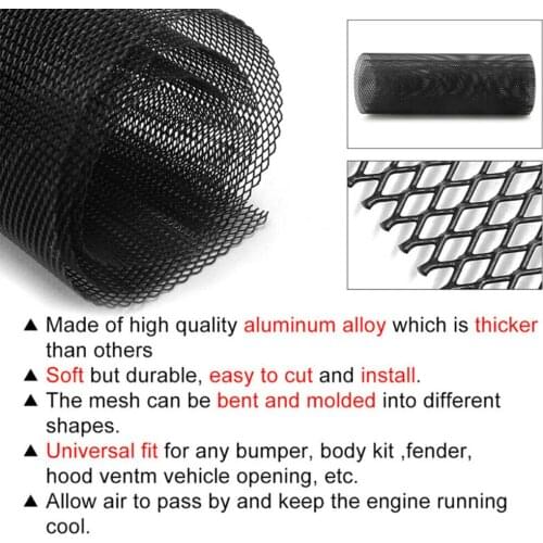Universal Grille Accessories Aluminium Alloy Auto Black Exterior Parts