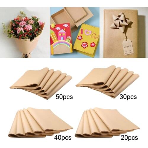 Kraft Wrapping Paper Gift Roll Art Craft Kraft Parcel Paper Wrapping Bundle Sheets Wrapping Wedding Birthday Party Decorative