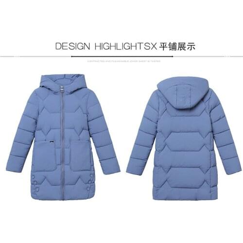 2019 new frosted cotton padded womens new Korean mid long winter cotton padded hooded thickened bread coat cotton padded jacket