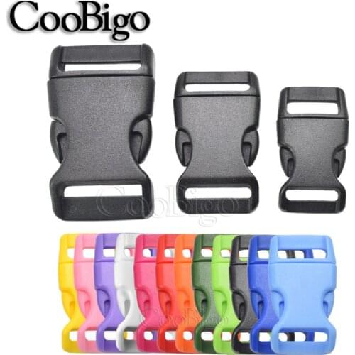 10pcs 5/8" 3/4" 1" Side Release Buckle 550 Paracord Bracelet Buckle Curved Backpack Pets Collar Strap Outdoor Camping Accessory
