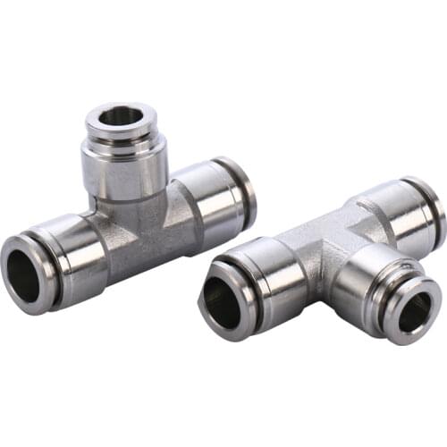 4/6/8/10/12/14/16mm Reducer Tee 3 Way Spliter Pneumatic 304 Stainless Steel Push In Quick Connector Release Air Fitting