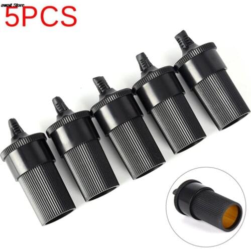 5 Pcs/lot DIY Extension Female Cigarette Lighter Cord Inline Socket Connector Conversion Plug Car Accessory 12V 24V