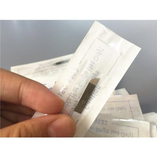 50PCS 14pin Bevel Needles Permanent Eyebrow Makeup Blades Tattoo Manual Needle 316 Stainless Steel