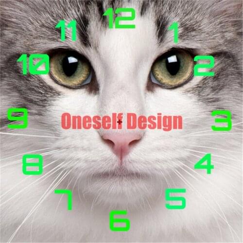 5d diamond painting clock animal cat diamond embroidery clock rhinestone pictures decoration home diamond art kit diy frame