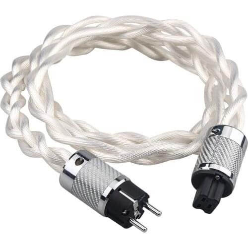 5NOCC Silver Plated HiFi Audio Power Cable 20A Plug - ( AU/US/EU Version )