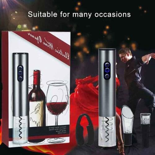 Automatic Bottle Opene with Foil Cutter Red Wine Electric Openers 4 In 1 Gift Set Kitchen Gadgets Bottle Opener Home Bar