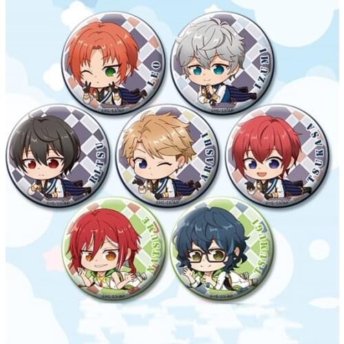 58MM Anime idol Ensemble Stars Leo Izumi Ristu badge brooch Iron Icons