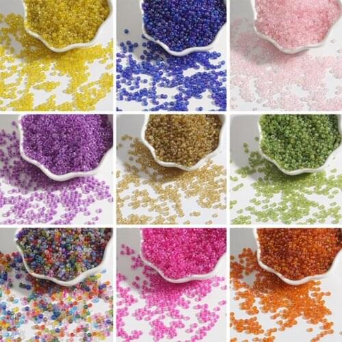 DIY Ornament Handmade Cross Stitch Beads Hairpin Glass Beads Scattered Beads Plating Color M Beads Wedding Bag glass beads