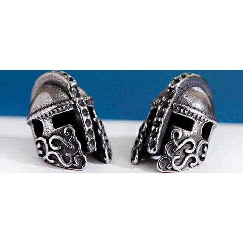 Pharaoh Helmet Shape Antique Silver Color Copper Beads 1 Piece/Lot Bead Parts For Handmade Bracelets 2020 Jewelry Gifts