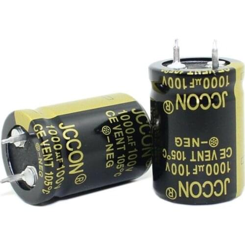 JCCON Thick-foot Electrolytic Capacitor 100v1000uf Volume 22*30 Inverter Power