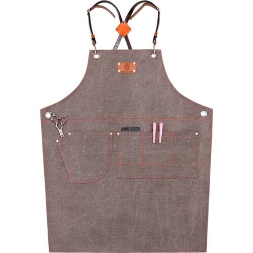 Apron Korean fashion Chinese restaurant with men and women overalls custom printed LOGO hairdresser tea shop coffee shop