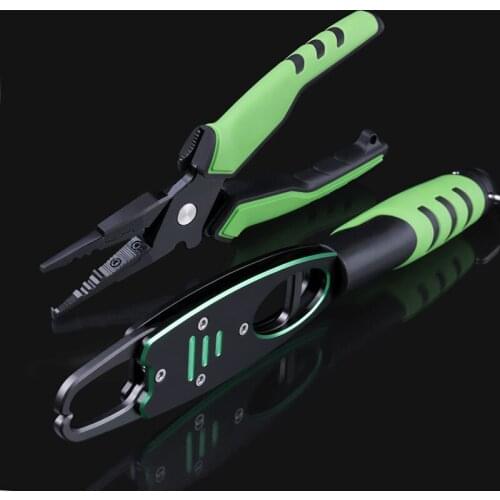Brand Aluminum Alloy Fishing Pliers Grip Set Fishing Tackle Hook Recover Cutter Line Split Ring High Quality Fishing Accessories