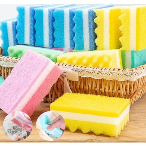 Sponge Washing Towel Wipe Rags Sponge Scouring Pad High Density Dish Cleaning Cloth Household Kitchen Dishwashing Cleaning Tools