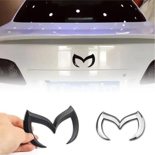 Chrome Metal Black Red Silver Gold For Mazda M Bat Car Stickers Decoration Metal Car Tail Hood Decals Emblems For Mazda 6 3