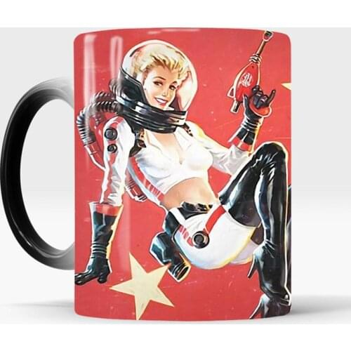 Creative Fallout Game Color Changing Coffee Mug Cup Magic Nuka Cola Pattern Ceramic Cup Milk Cups Tea Coffee Mugs Drinkware Gift