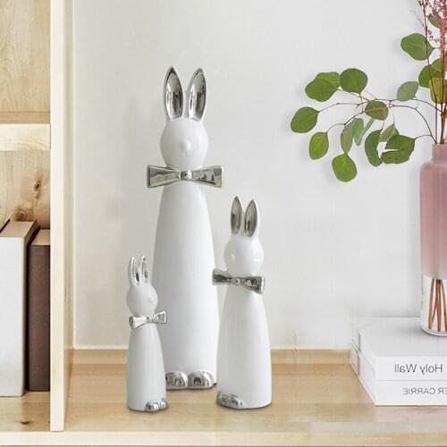 Living room small decoration rabbit Statuette creative modern simple cute home decoration wine cabinet desk room decoration
