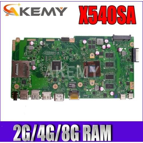 Akemy X540SA mainboard For Asus VivoBook F540S X540SA X540S R540S laptop motherboard original CPU N3710 N3160 N3060 8GB 4GB 2GB