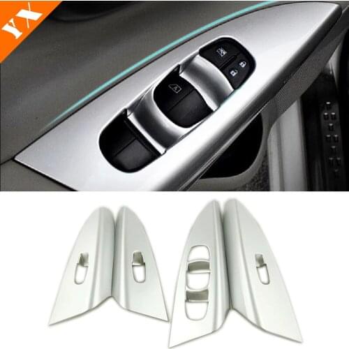 ABS Matte for Nissan Sentra 2016 2017 2018 Car Armrest Door Window glass Lift Control Switch button Panel Cover trim Accessories