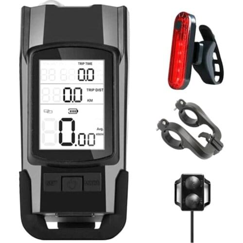 HOT Bike Light Set,800 Lumens Super Bright with Speedometer Odometer, Horn and Calorie Counter,for Mountain,Road Cycling,Etc