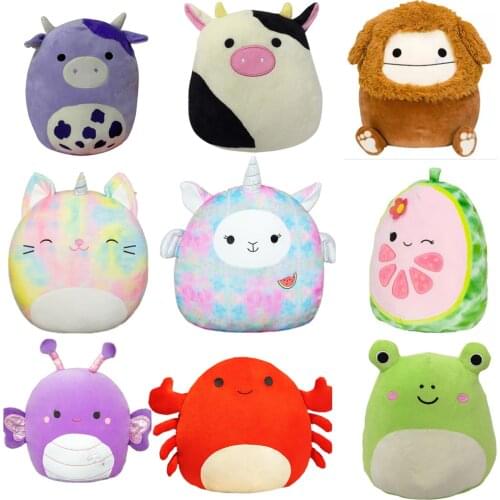 New Pink Axolotl Plush Toy Cute Animal Octopus Frog Bee Soft Stuffed Pillow Toys Birthday Gifts For Kids Girls